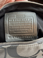 COACH Soho Hobo Shoulder/handbag Gray Metallic Leather/ Jaquard Canvas Signature