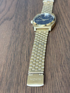 NIXON Time Teller Watch Blue Dial 37mm Gold Stainless Steel Mesh Band A045-1931