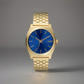 NIXON Time Teller Watch Blue Dial 37mm Gold Stainless Steel Mesh Band A045-1931