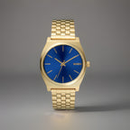 NIXON Time Teller Watch Blue Dial 37mm Gold Stainless Steel Mesh Band A045-1931
