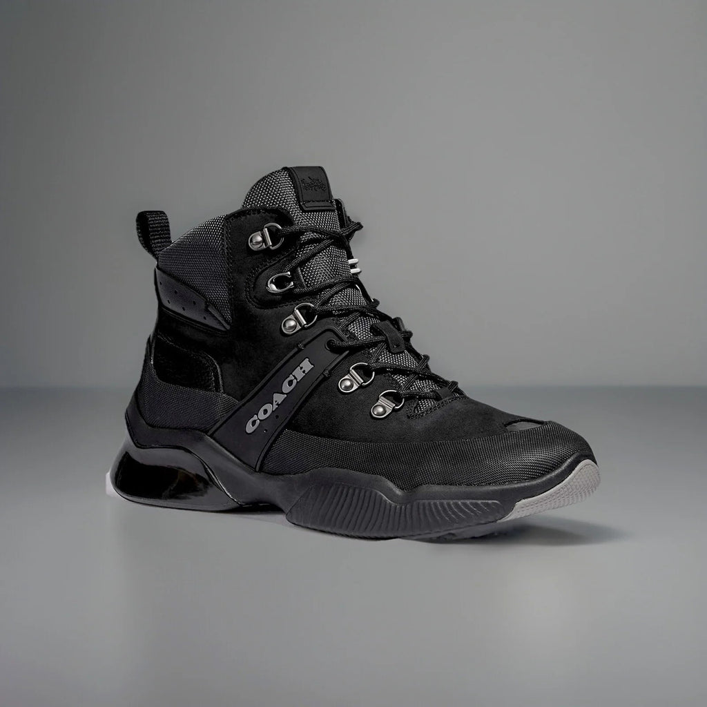 COACH Designer CitySole Hiker Boots Sneaker Shoe Black Grey Men 10.5 (org $295)