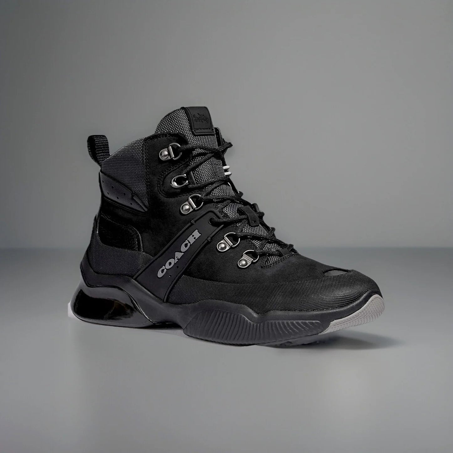 COACH Designer CitySole Hiker Boots Sneaker Shoe Black Grey Men 10.5 (org $295)
