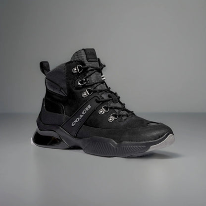 COACH Designer CitySole Hiker Boots Sneaker Shoe Black Grey Men 10.5 (org $295)