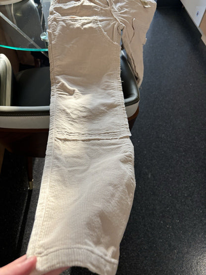 NWT REASON Mens Beige Distressed Pocket Premium Denim Straight Fit Jeans Size 30