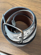 COACH Reversible Belt Reflective Signature Logo Leather 38mm Sz 30-32 (Org $250)