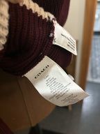 COACH Retro-Inspired Cheerleader Top Wool Knit Varsity Stripes Letterman ($450)