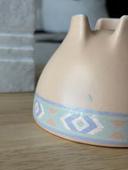1983 VINTAGE “Treasure Craft” USA Southwest Ceramic Terracotta Salsa Dip Bowl