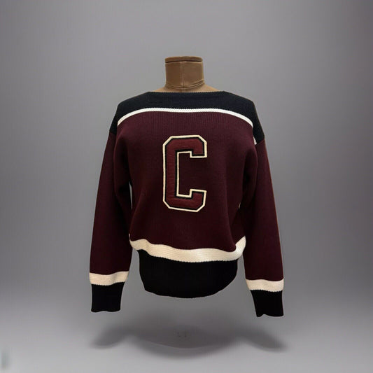 COACH Retro-Inspired Cheerleader Top Wool Knit Varsity Stripes Letterman ($450)