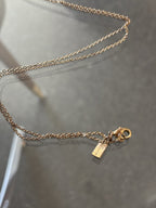 COACH Feather Charm Necklace 22” Rose Gold /Gunmetal Designer Chain (org $150)