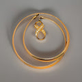 Vintage AVON 1995 Classic Golden Tone Choker Necklace Infinity Pendant W/ Box