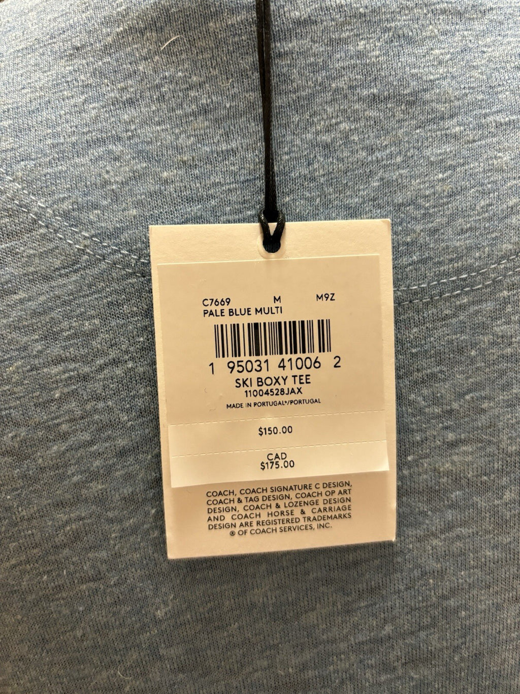 Designer COACH Brand Retro Ski Graphic T-Shirt Wool/Linen Size M (org $150)