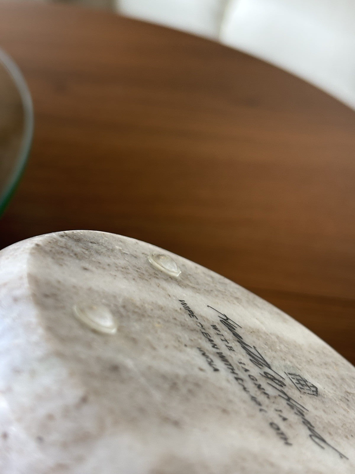 HEARTH & HAND Magnolia Marble Decorative Bowl Catchall Grey/White Stone Accent