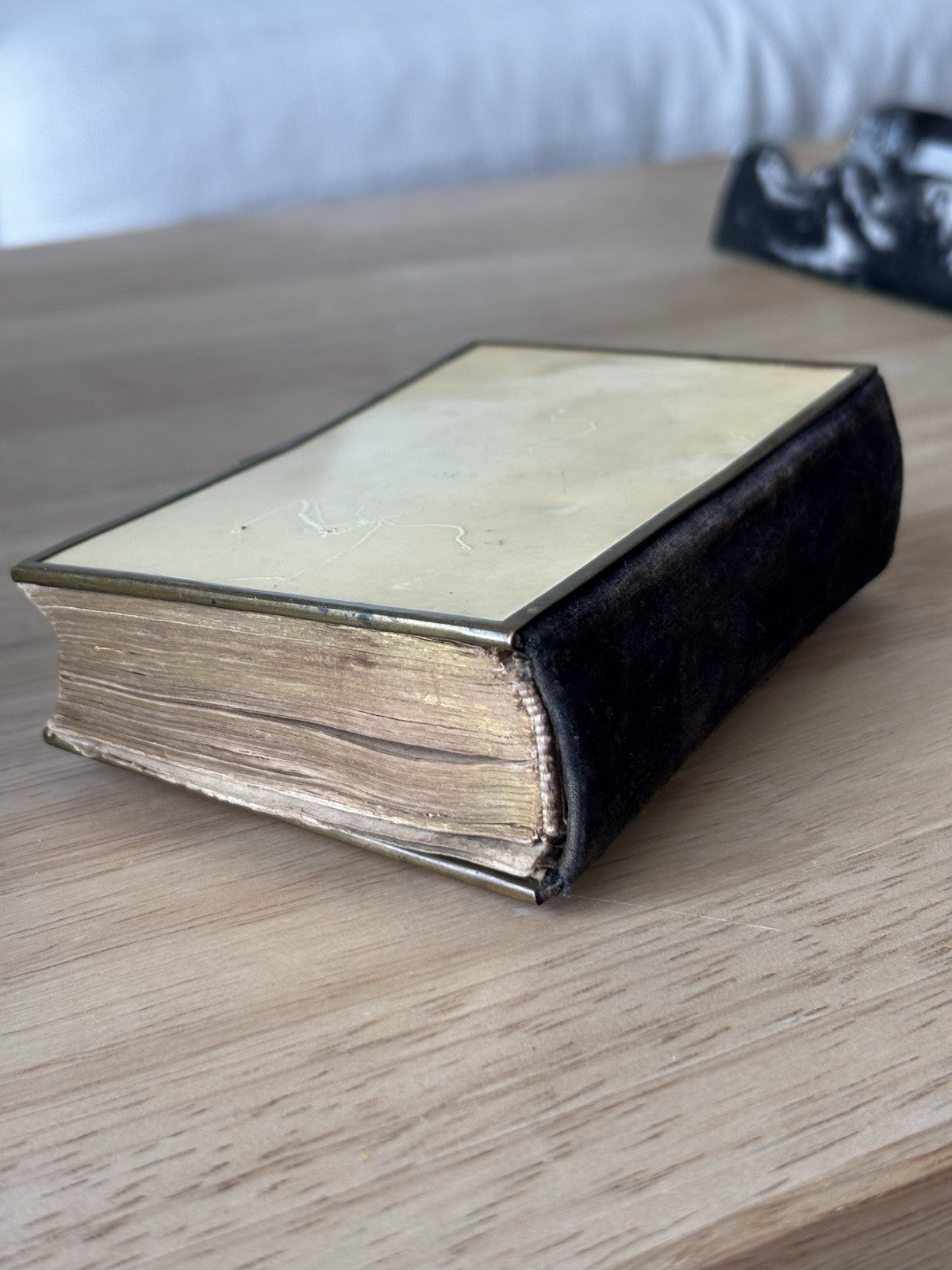 Antique 1875 Czech Bohemian Catholic Prayer Book  Hardcover Leather Brass Clasp