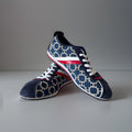 TOMMY HILFIGER 1999 Blue/White/Red Retro Suede H Logo Sneakers Shoes Women 7