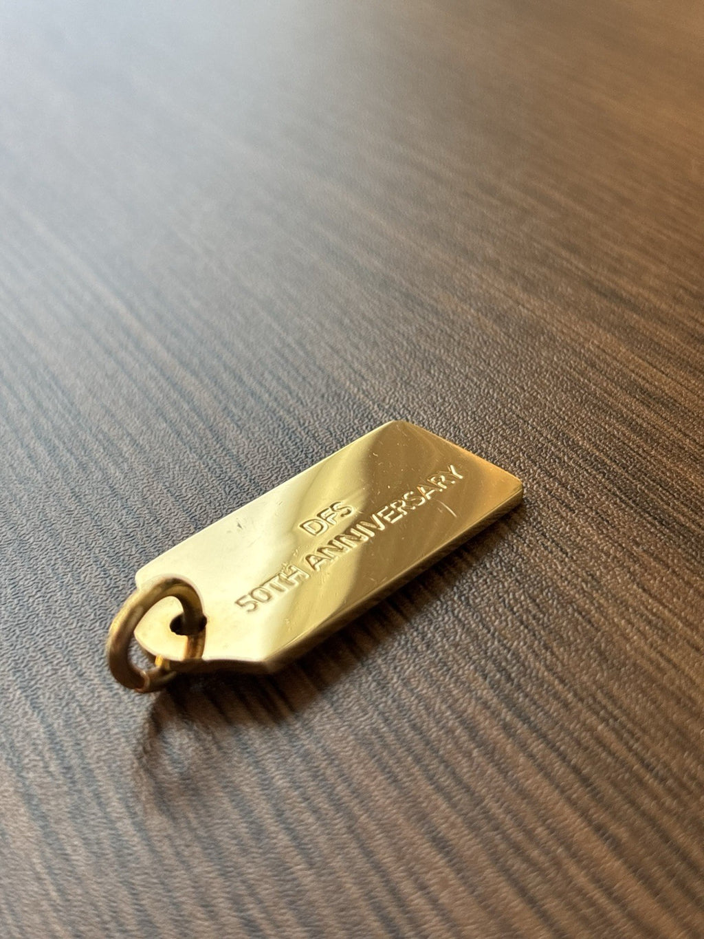 COACH 1991 50th Anniversary Gold Hangtag DFS Edition Rare Bag Charm Hanging Tag