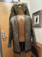 COACH Runway Shearling Lined Parka Jacket Coat Fur Hood Green/Olive (org $2650)