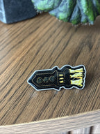 COACH Designer Rocket Ship Space Enamel Pin Bag Charm Emoji Stitching Graphic