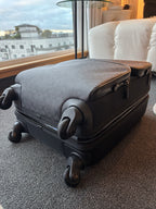COACH Designer Logo Luggage/ Carry On Roller Wheeled Travel Bag Black (org $795)