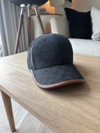 COACH Runway Baseball Cap Hat Signature C Black Jacquard W/ Leather (org $175)