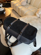 COACH Designer Duffle Gym Travel Bag Pebble Leather Navy Leather Sued (org $795)
