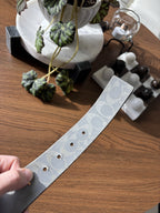 COACH Reversible Belt Reflective Signature Logo Leather 38mm Sz 30-32 (Org $250)