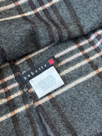 BABETTE 2006 Designer San Francisco Plaid Wool Blend Jacket Gray Zip Up Blazer