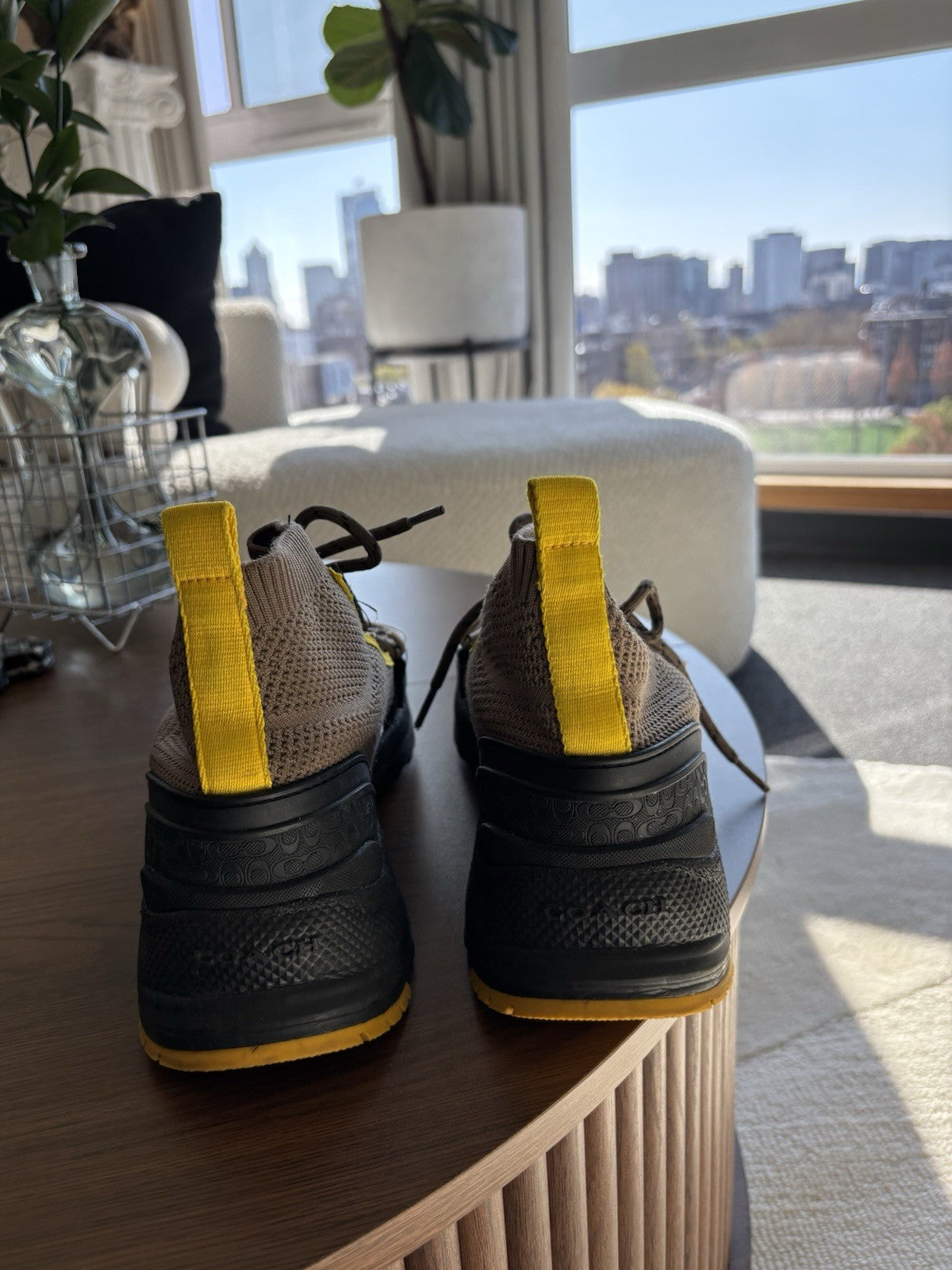 Designer COACH Brand Shoes C243 One Strap Runner High Top Size 11 Men (org $295)