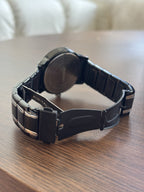 ARMITRON Quartz Men Watch WR50m Day/Date Two Tone Black Silver 41mm NWT(org $75)