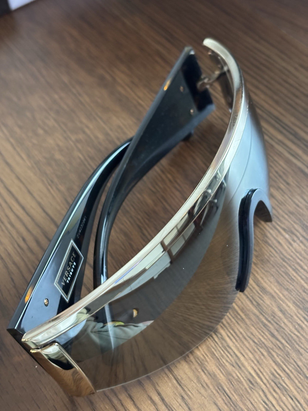 VERSACE Tribute Shield Black VE2197 Unisex Visor Wrap Mask Sunglasses (org $340)