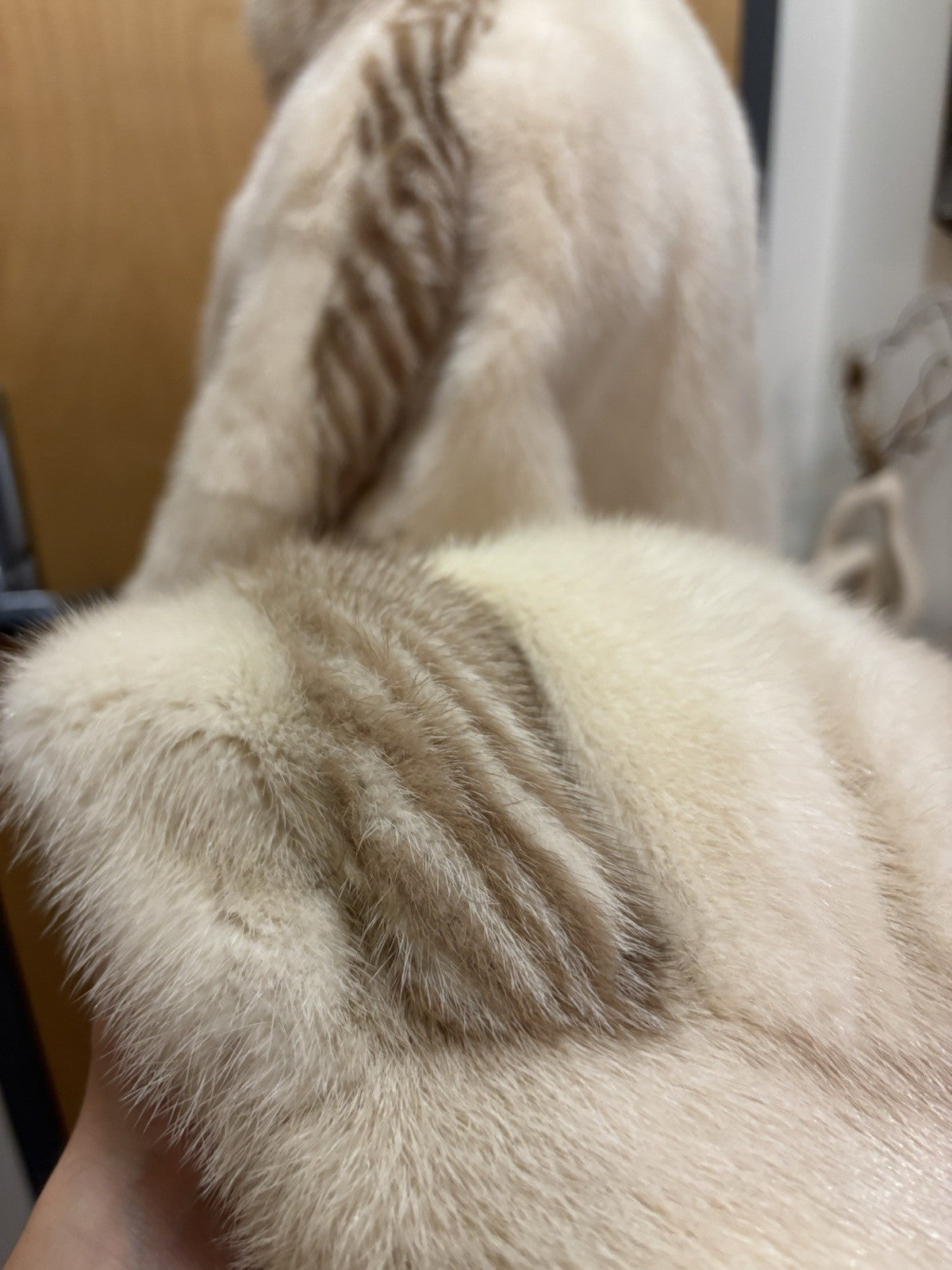 1970 FABIANI ROMA Vintage Mink Real Fur Coat Zip Jacket Cream/White (org $3500)