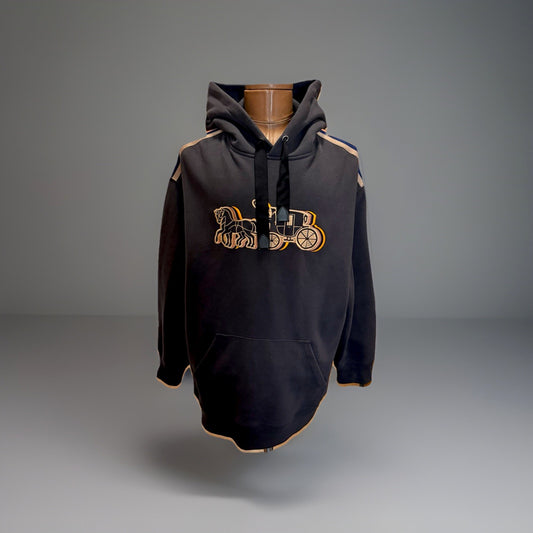 Coach Oversized Horse & Carriage Hoodie Sweatshirt Black Medium M (ORG $295)