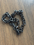COACH Designer Rare Bag Chain Shoulder Strap Black/Gunmetal Metal Clip(org $175)