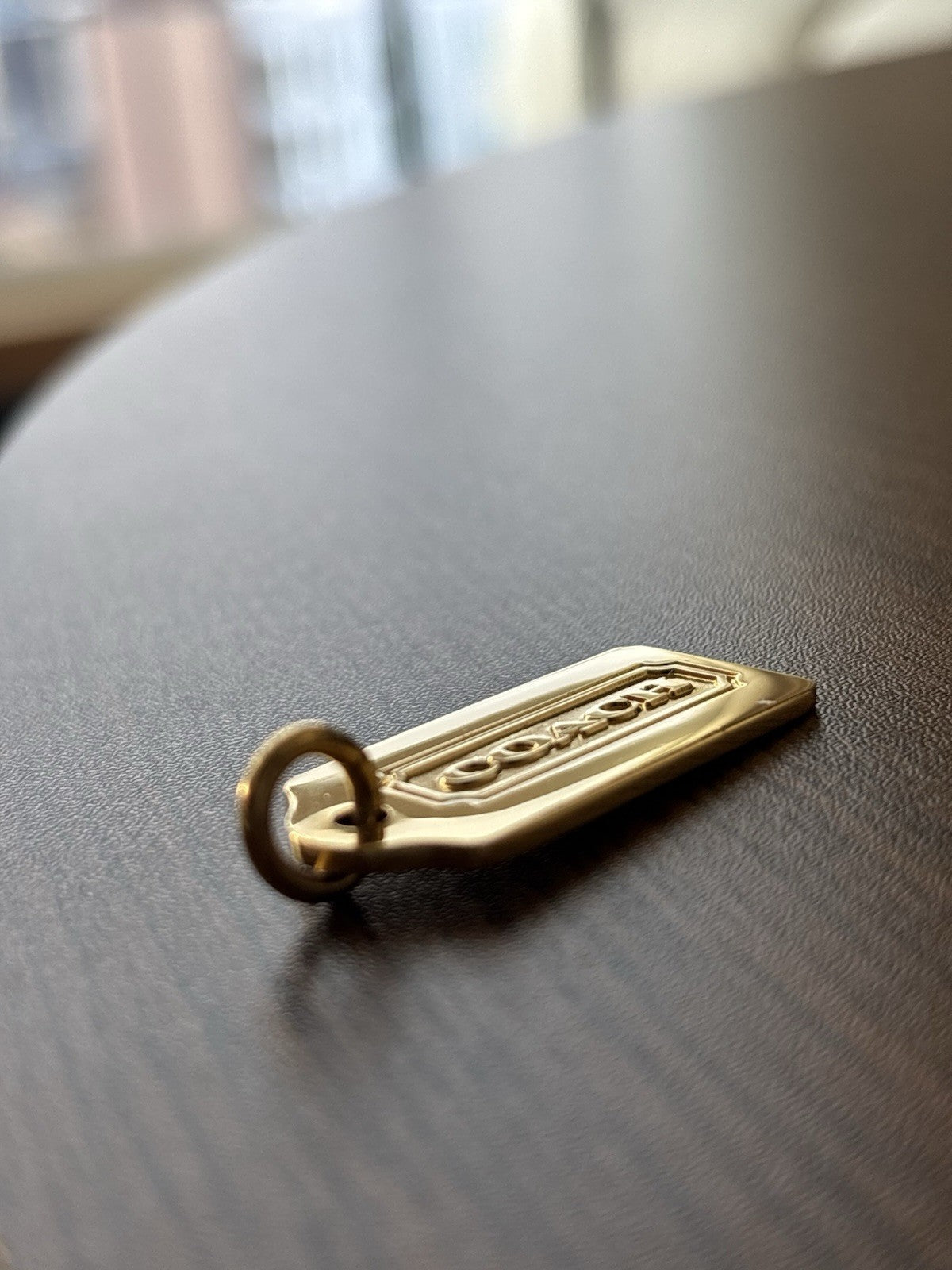 COACH 1991 50th Anniversary Gold Hangtag DFS Edition Rare Bag Charm Hanging Tag