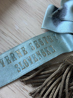 1893 ANTIQUE Slovak Sisters Branch 12 Passaic NJ Blue Ribbon Rosette Prize Badge