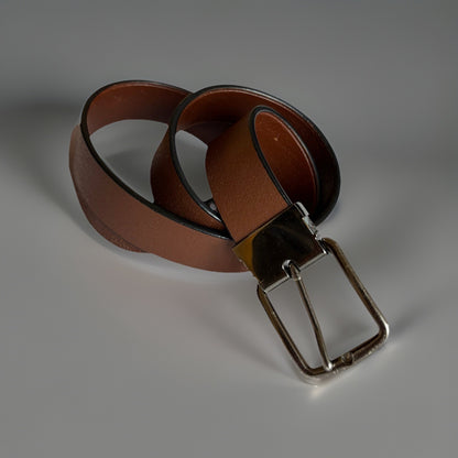 Designer COACH Belt Gun Metal Buckle Mahogany Brown Leather Cut 32 (org $175) ￼