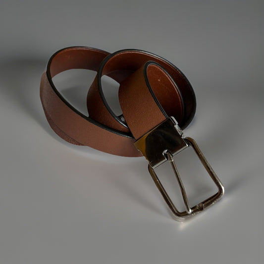 Designer COACH Belt Gun Metal Buckle Mahogany Brown Leather Cut 32 (org $175) ￼