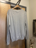 TOMMY HILFIGER Classic V-Neck Sweater Logo Pullover Gray Men Size L (org $75)