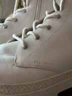 COACH Designer Tucker Leather Signature Boot Chalk White Men Size 10 (org $395)