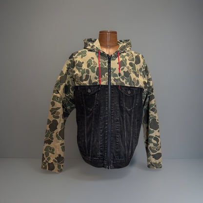 Rare Denim LEVI'S X JUSTIN TIMBERLAKE Hybrid Camo Hood Trucker Jacket (org $195)