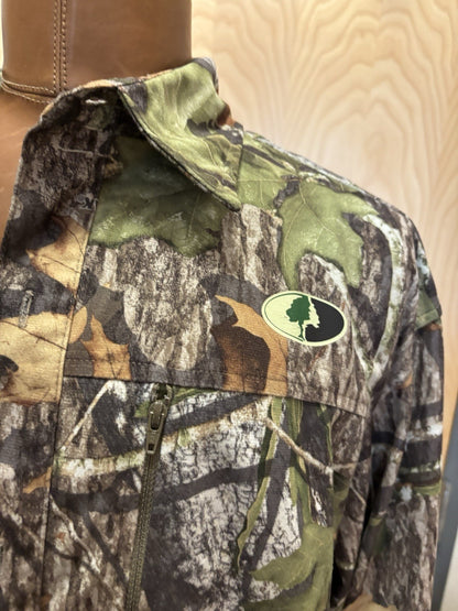 Mossy Oak Tree Camo Button-Up Shirt Size Large Russell Outdoors NWOT (org $45)