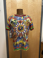 DOLCE & GABBANA Caretto Siciliano T-Shirt Multicolor Size 50 Made In Italy($845)