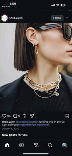 SWAROVSKI “So Cool” Crystal Safety Pin Necklace Silver Gold Metal Rare(Org $550)
