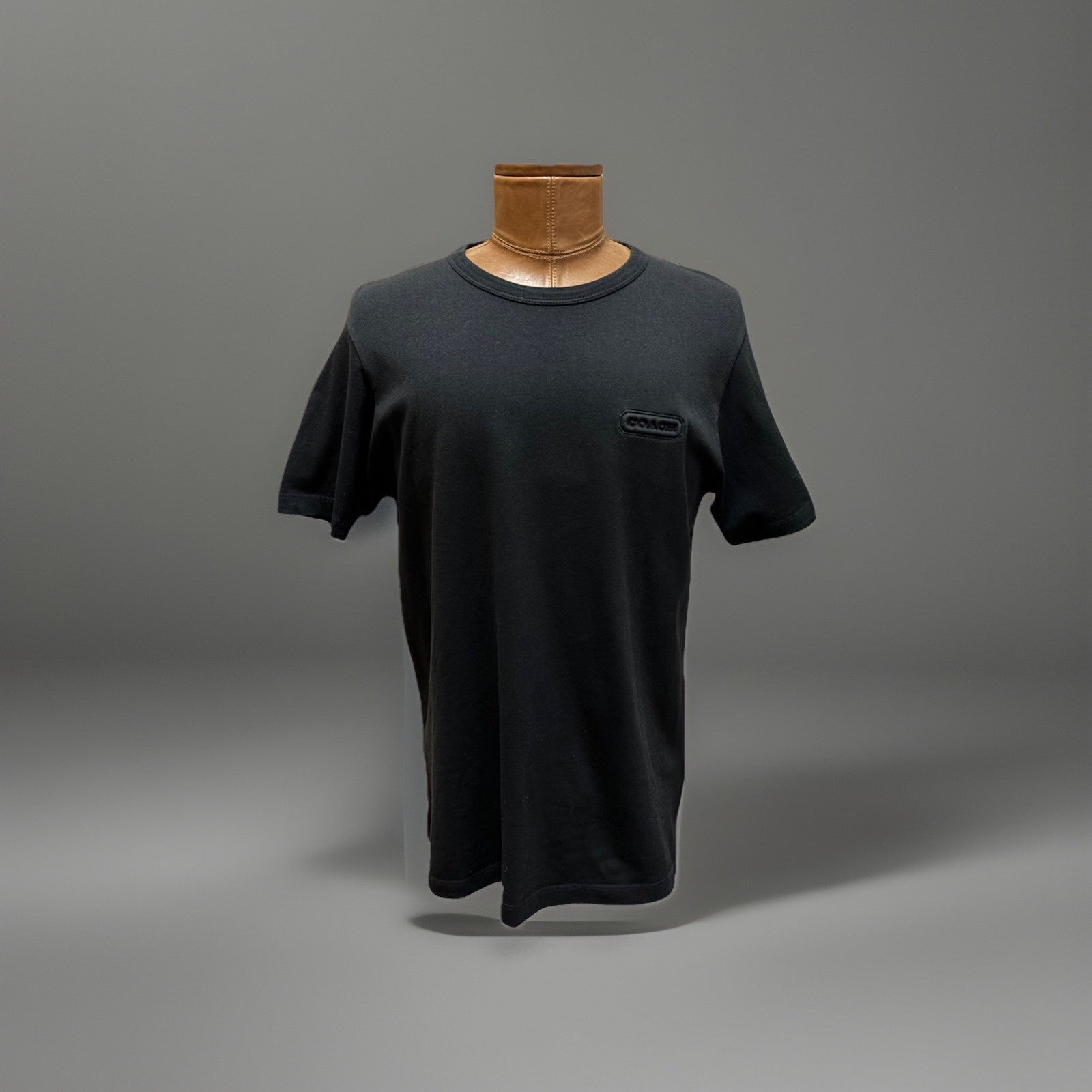 Designer Coach Essential T Shirt Organic Cotton Size M Black Unisex (org $95)