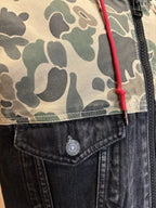 LEVI'S X JUSTIN TIMBERLAKE Rare Denim Coat Camo Hood Trucker Jacket (org $195)