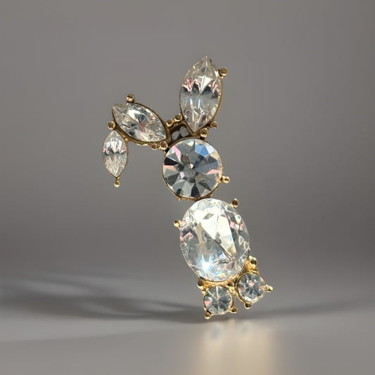 Vintage Crystal AVON Rabbit Brooch Gold Tone Bunny Animal EASTER Pin Vintage