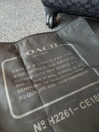 COACH Designer Logo Luggage/ Carry On Roller Wheeled Travel Bag Black (org $795)
