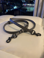 COACH Replacement Gray Leather Bag Strap Gunmetal Hardware Add On New (org $95)