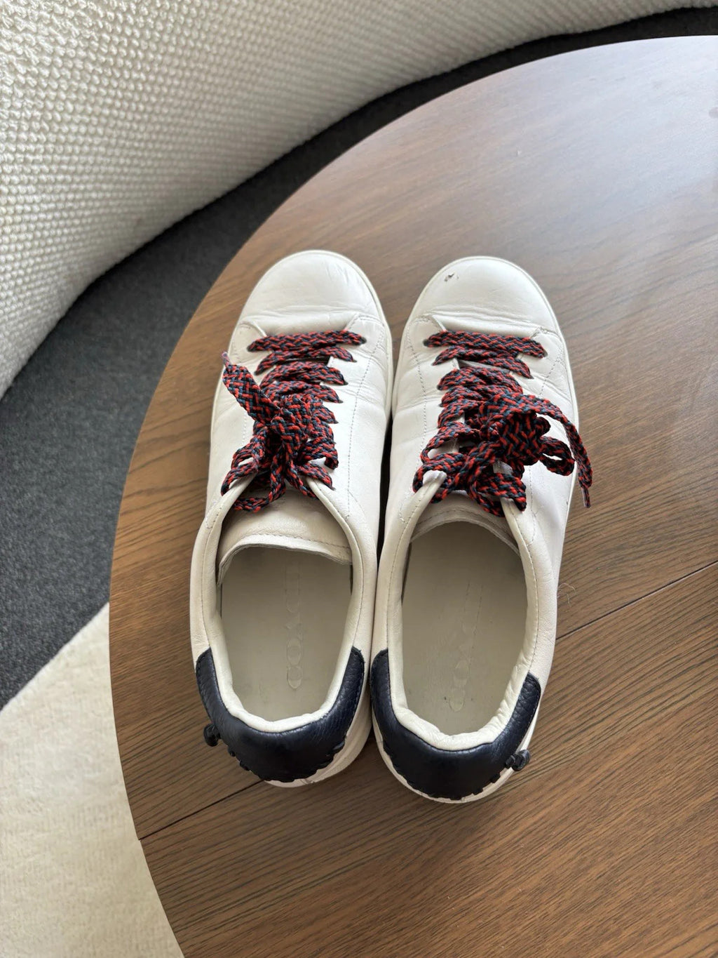 COACH Brand C101 Leather Sneakers Shoes Customers Brand Laces Men 11 (org $330)
