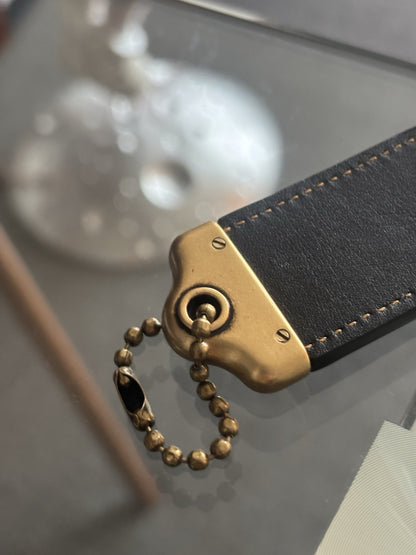 COACH 1941 Designer Hanging Tag Horse Carriage Bag Charm Fob Chain Black/Gold