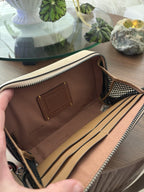 COACH Pebble Leather Charter Slim Crossbody Zip Bag Ivory/Cream Black (org $295)